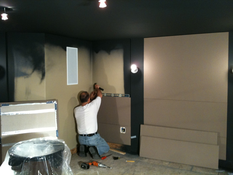 Putting Up the Acoustic Panels